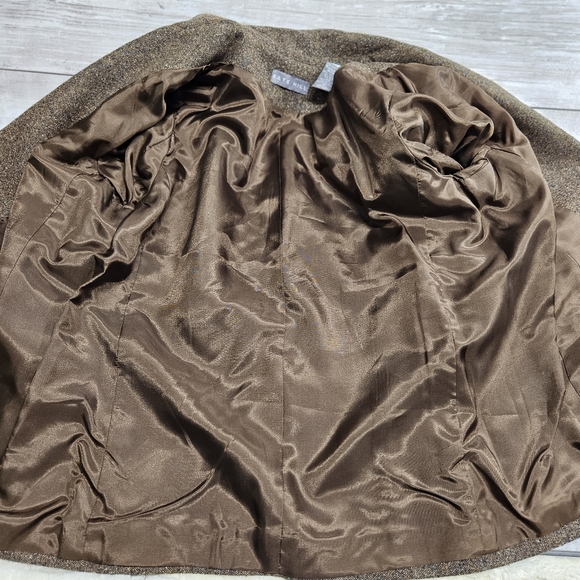 Kate Hill Tweed Sport Blazer Size 10 Brown Wool Blend Silk Old Money Preppy Vtg. - Picture 8 of 10